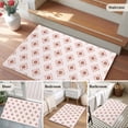 thumbnail image 6 of 2x3 Washable Entryway Rug, Classic Pink White Pattern Non-Slip Area Rug for Front Door Kitchen Bathroom, Abstract Tribal Aztec Western Indoor Floor Mat for Home Decor, 6 of 9