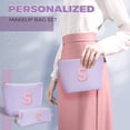 thumbnail image 3 of Set de bolsas de cosméticos Btffitting Lavender con iniciales personalizadas, 3 of 7