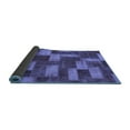 thumbnail image 2 of Ahgly Company Indoor Round Abstract Blue Modern Area Rugs, 4' Round, 2 of 4