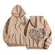 thumbnail image 4 of MHFRRA Sudadera con Capucha Estampada de Color Sólido para Hombre y Mujer, Abrigo Cálido y Cómodo de Invierno Caqui, 4 of 6