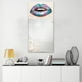 thumbnail image 4 of Empire Art Direct Cotton Candy Lips Rectangular Beveled Mirror on Free Floating Printed Tempered Art Glass, 48" x 24" x 0.4", Ready to Hang, 4 of 9