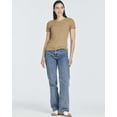 thumbnail image 6 of Real Essentials 4 Pack: Women's Ribbed Knit Short Sleeve Crew Neck T-Shirt (Available in Plus), 6 of 6