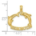 thumbnail image 2 of 14k Gold Rehoboth With Jumping Dolphins High Polish and 2-d Charm 22.75x21mm Wide 1.15mm Thick Pendant Necklace for Wome, 2 of 2