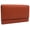 Orange, variant on Genuine Leather Clutch RFID Wallets For Women Accordion Phone Wallet Purse Organizer Zip Coin Pouch for Ladies