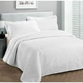 thumbnail image 2 of Fancy Linen Collection Luxury Bedspread Coverlet Solid White Full/Queen Oversize, 2 of 3