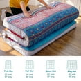 thumbnail image 5 of Futon Mattress, Padded Japanese Floor Mattress Quilted Bed Mattress Topper, Extra Thick Folding Sleeping Pad with Bandage and Storage Bag, Full Size, 5 of 8