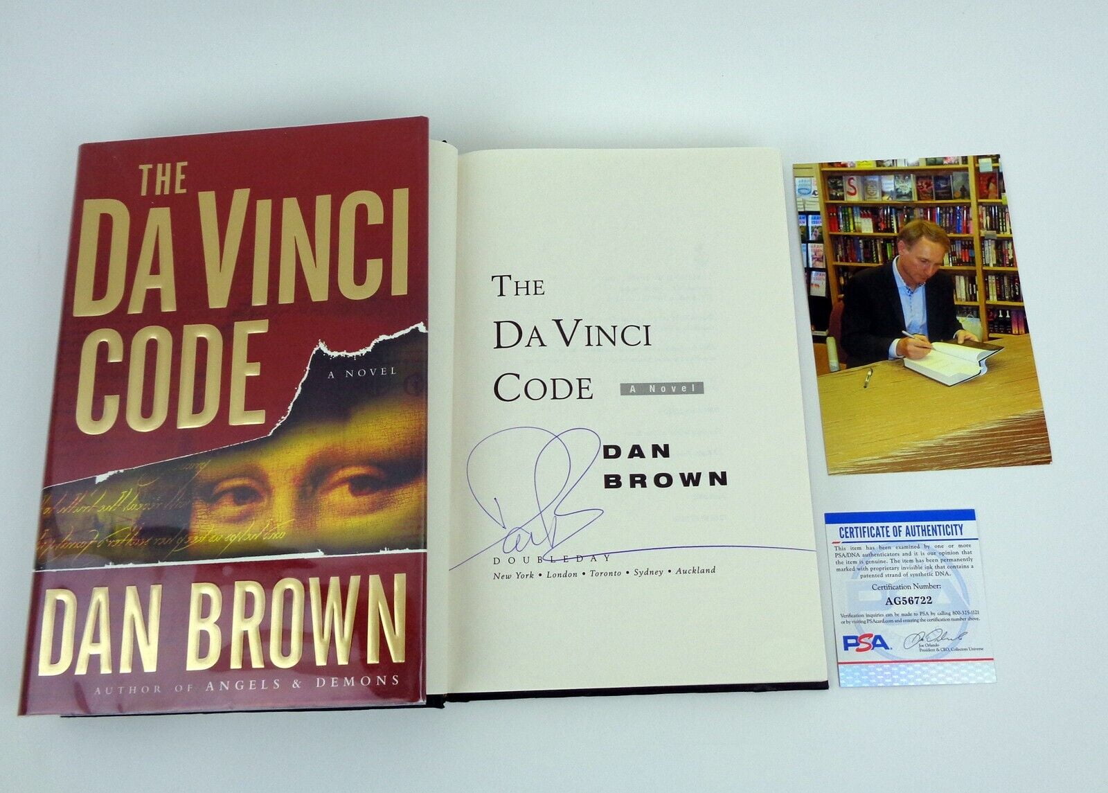 Dan Brown Signed Autograph The Da Vinci Code Book Later Print PSA/DNA ...