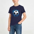 thumbnail image 2 of QSAWXQZ Boy's Soccer Graphic T Shirt Short Sleeve Crew Neck Top Casual Summer Active Playwear for Summer 7-8 Years, 2 of 7