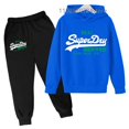 thumbnail image 3 of Conjunto de sudadera y pantalones con capucha para niños y niñas de 3 a 12 años, ropa de ocio, abrigo para primavera y otoño, 3 of 5