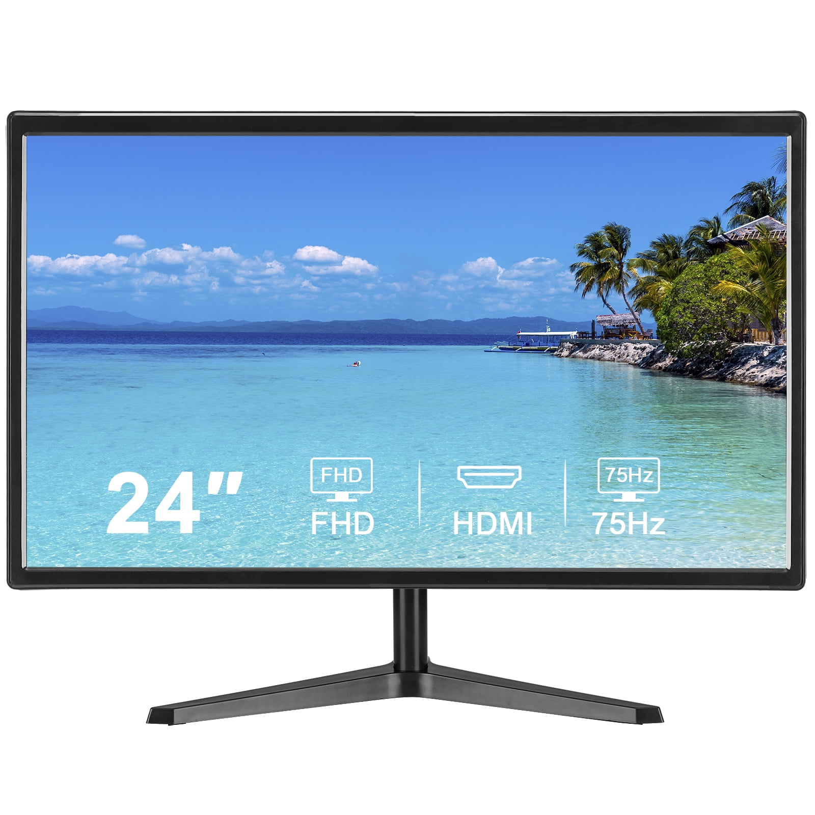 Joopne 24" 75Hz Full HD 1080P LED Monitor HDMI 2.0 VGA 1920 x 1080