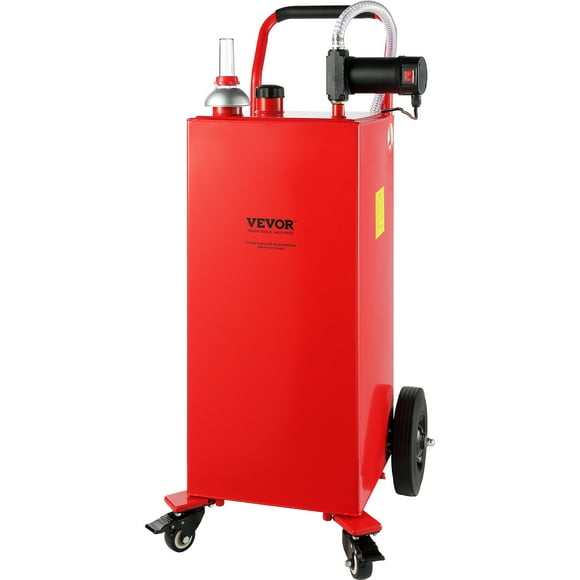 VEVOR 30 Gallon Diesel Caddy, 23.5 L/min, 180W Portable Gas Storage Tank Container with Electric Pump Wheels, Fuel Transfer Storage Tank