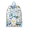 thumbnail image 2 of Floral Butterfly Pattern Canvas Bookbag – Large Capacity Travel Backpack with Durable Oxford Material and Anti-theft Features for Female Professionals, Students, and Outdoor Enthusiasts, 2 of 5