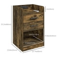 thumbnail image 3 of HOMCOM Nightstand with Charging Station, LED Bedside Table with 2 Drawers, 3 of 10