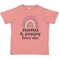 thumbnail image 3 of Inktastic Nana and Pappy Love Me Rainbow Girls Toddler T-Shirt, 3 of 5
