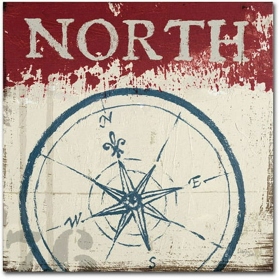 Trademark Fine Art "Nautical I Red" Canvas Art by Wellington Studio