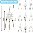 thumbnail image 2 of 36Pcs 9 Colors Alloy Dream Catcher Charms European Dangle Charms with Plastic Evil Eye Woven Net with Feather Pendant for DIY Bracelet Necklace Jewelry MakingHole: 4.5mm Colorful, 2 of 7