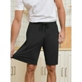 thumbnail image 6 of EA'S SECRET Men's Pajama Shorts for Men Bamboo Rayon Bottoms Soft Sleep Pants Lounge Sleepwear with Pockets 2 Pack(2Black,M）, 6 of 8