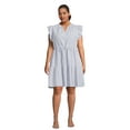 thumbnail image 3 of Time and Tru Women's and Women's Plus Mini Dress with Flutter Sleeves, Sizes XS-4X, 3 of 5
