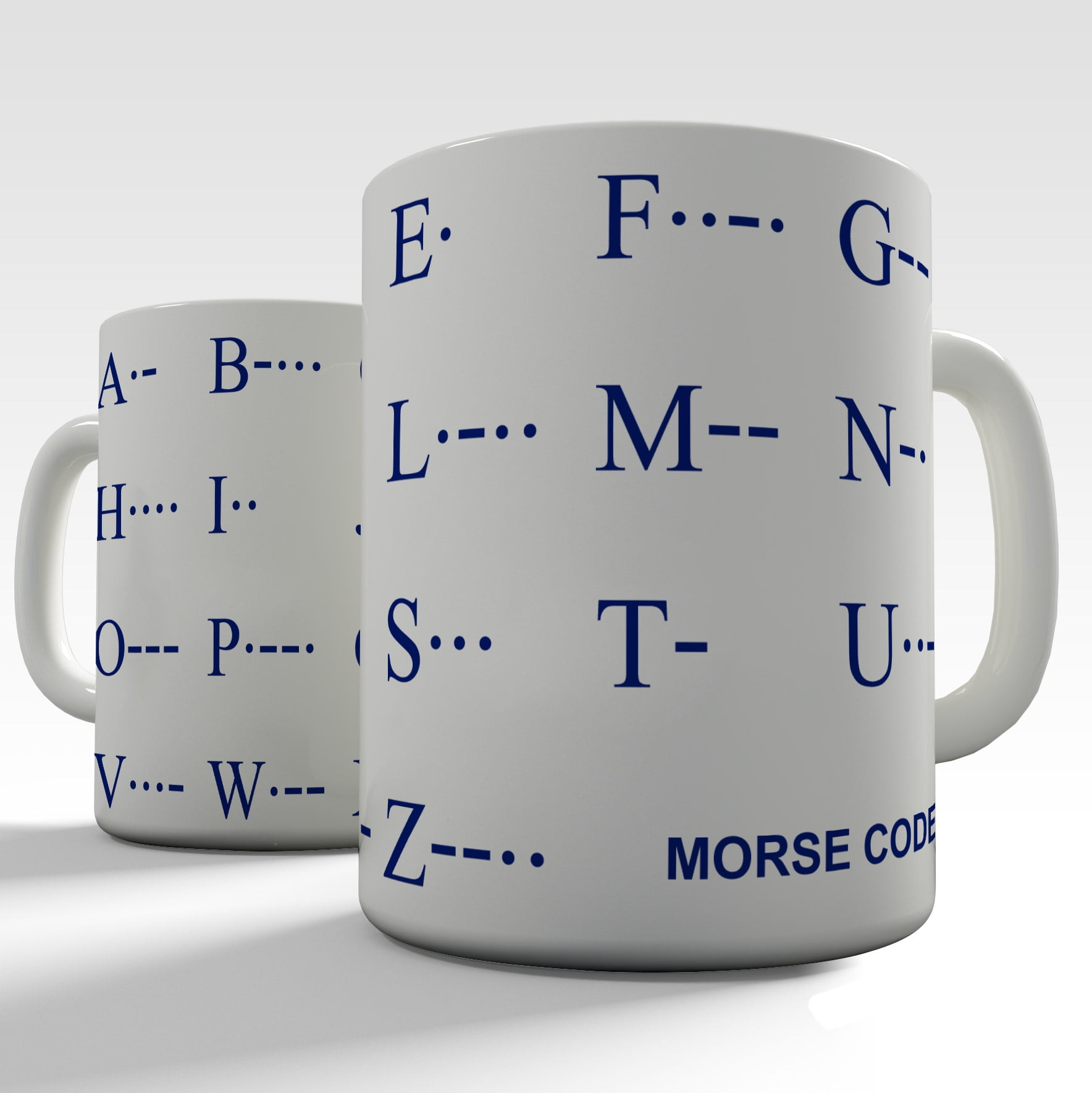Educational Mugs Morse Code Alphabet in Fine Bone China by McLaggan Smith Mugs by Ink Rocks