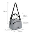 thumbnail image 6 of Insulated Lunch Bag with Large Capacity Front Pocket Durable Oxford Cloth Smooth Zippers Bento Bag Home Supplies, 6 of 7