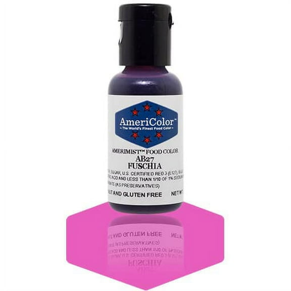 AmeriColor AmeriMist Fuchsia, .65 Ounce, Airbrush Food Color