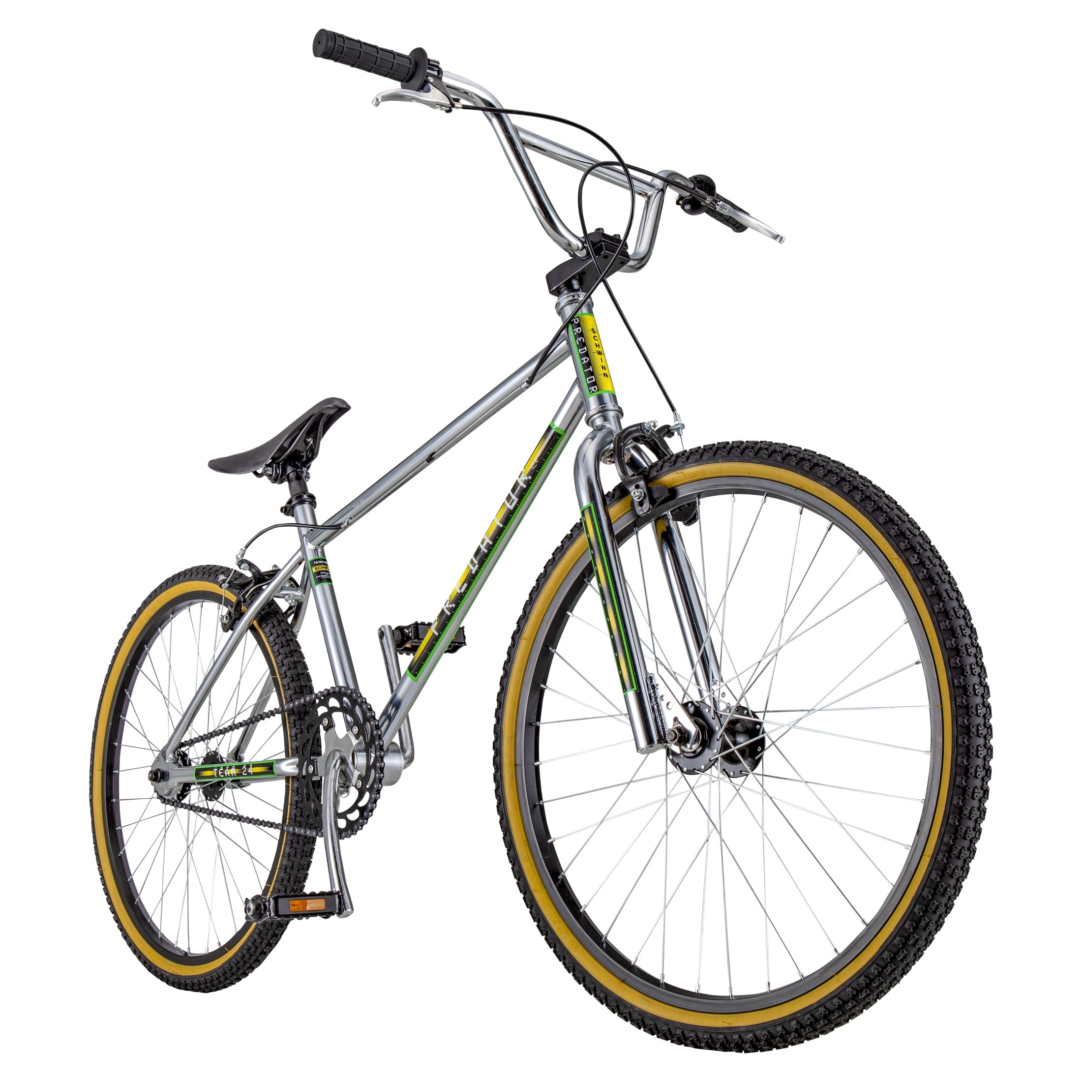 Schwinn Predator Team 24 BMX Bike, Classic 1983 Design, 24-Inch Wheels, Chrome