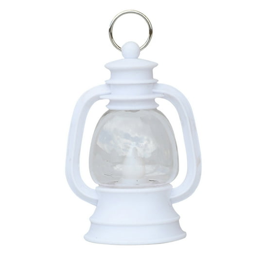 SLYNSHome Mini Lantern Christmas Decor,Small Vintage Lantern for Table Centerpiece Hanging Lamp Christmas Tree Ornaments for Holiday - White