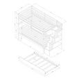 thumbnail image 6 of VLDTDRDI Twin Over Twin Pine Wood Bunk Beds with Trundle,Trundle Bunk Bed with Stairway and Storage Shelves,Bunk Bed Frame with Guardrail for Kids/Adults, 6 of 6