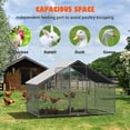 thumbnail image 3 of Gelloan Large Metal Chicken Coop with Waterproof and Anti-Ultraviolet Cover, Walk-in Poultry Cage Chicken Run Pen Dog Kennel Duck House,Silver, 3 of 7