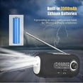 thumbnail image 5 of AM/FM Emergency Radio with Solar and Hand Crank, SOS Alarm, 4 Modes Flashlight (blue), survival gear., 5 of 5