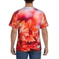 thumbnail image 3 of Bixox Men's Autumn Maple Leaves Printed Short Sleeve Skinny Athletic T-Shirt, 3 of 6