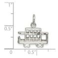thumbnail image 4 of 925 Sterling Silver Solid Polished Caboose Charm 14x18mm Wide Pendant Necklace for Women - 2.0 Grams, 4 of 5
