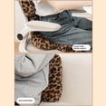 thumbnail image 3 of serony Pillow Leopard Butterfly Pillow Bed features classic textures, Plush Flower Sofa Backrest Imitation Rabbits Fur And Home And Car, 3 of 6
