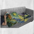 thumbnail image 6 of Firefly Soft Flannel Fleece Throw Blanket, Surreal Forest Landscape with Magic Bugs in the Glass Jar Ferns Trees Woodland, Cozy Plush for Indoor and Outdoor Use, 50" x 70", Multicolor, by Ambesonne, 6 of 6
