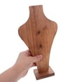 thumbnail image 4 of OULII Solid Wood Necklace Display Stand Vase Shaped Jewelry Holder for Storage in Chocolate, 4 of 6