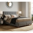 thumbnail image 3 of ClickDecor Edmond Storage Bed wAdjustable Height Headboard Queen Size Dark Gray, 3 of 12