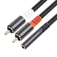 thumbnail image 2 of CNKOO Audio Patch Cord Plug And Play Anti-Tensile Stable Transmission Strong Anti-oxidation Compressive Resistant Noise Reduction Long-lasting 3.5 Female to 2RCA Male Audio Adapter Cable, 2 of 11