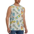 thumbnail image 2 of Fotbe Men's Skateboard Print Men's Sleeveless Muscle Tank Tops Casual T-Shirts for Gym Workout Beach-Large, 2 of 8