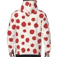 thumbnail image 7 of Naloa Abstract Red Polka Dot Men's Casual Hooded Collar Drawstring Hoodies Pullover Sweatshirts Casual Long Sleeve Shirts-Medium, 7 of 7