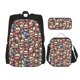 thumbnail image 1 of Disketp rock record music Skull Mochila Estampada de Gran Capacidad con Lonchera y Estuche, Set de 3 Piezas para Estudiantes, 1 of 7