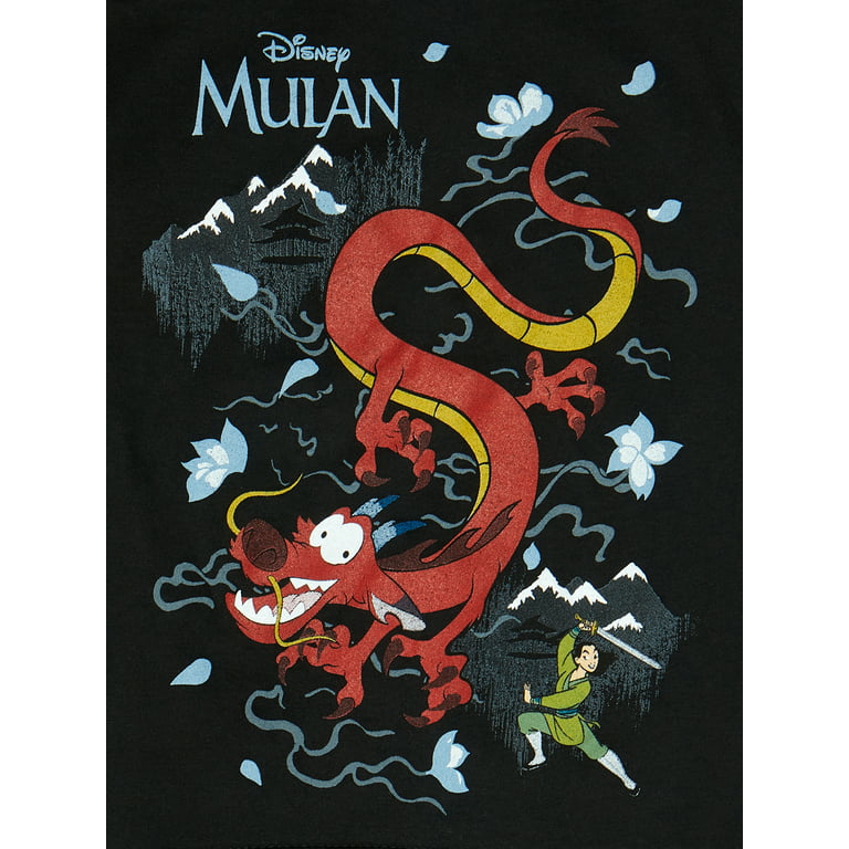 Mulandia Mulan Graphic 4-18 Boys Disney Sleeve Scene Short T-Shirt