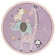 thumbnail image 2 of SAFAVIEH Carousel Kids Taneka Animals at Play Area Rug, Purple, 5'3" x 5'3" Round, 2 of 10