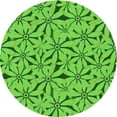 thumbnail image 1 of Ahgly Company Indoor Round Patterned Emerald Green Area Rugs, 6' Round, 1 of 1