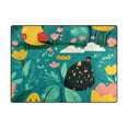 thumbnail image 3 of Cartoon Style Art Animal 63''x48'' Plush Memory Foam Bath Mat, Soft, Absorbent, Non Slip, Durable, 3 of 7