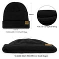 thumbnail image 6 of Loritta Winter Beanie Hat Scarf Set for Women Fleece Lined Winter Hat Long Soft Knit Scarf for Cold Weather Black, 6 of 7