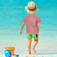 thumbnail image 4 of FORMRS Boys Rash Guard Short Sleeves Swim Shirt Quick Dry UPF 50+ Sun Protection, Sizes 3-12T, Bunny Love Blooms, 4 of 6