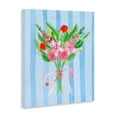 thumbnail image 4 of Bright Springy Bouquet Stripes Canvas Wall Art, design by Nina Jacobs, 4 of 8
