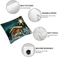 thumbnail image 4 of BANET  Merry Christmas Theme Decorative Pillow Covers, s Family Oriental Gradient Christmas Star Double Sided Throw Pillow Covers Sofa Cushion Cover Lumbar Pillowcase 22x22in, 4 of 5