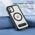 thumbnail image 2 of ELEHOLD for iPhone 11 Case,Compatible with Mag Safe Accessory,Magnetic Heavy Duty Drop Protection Invisible Kickstand Rugged Military-Grade Protective Phone Case ,Black+Clear, 2 of 7