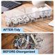 thumbnail image 4 of 2 Pcs Cable Organizer Box with Wire Ties, Plastic Cord Storage Box with Lid, Electronics Organizer for Home Office Desk, 4 of 5